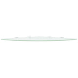 Corner Shelves 2 pcs with Chrome Supports Glass White 45x45 cm