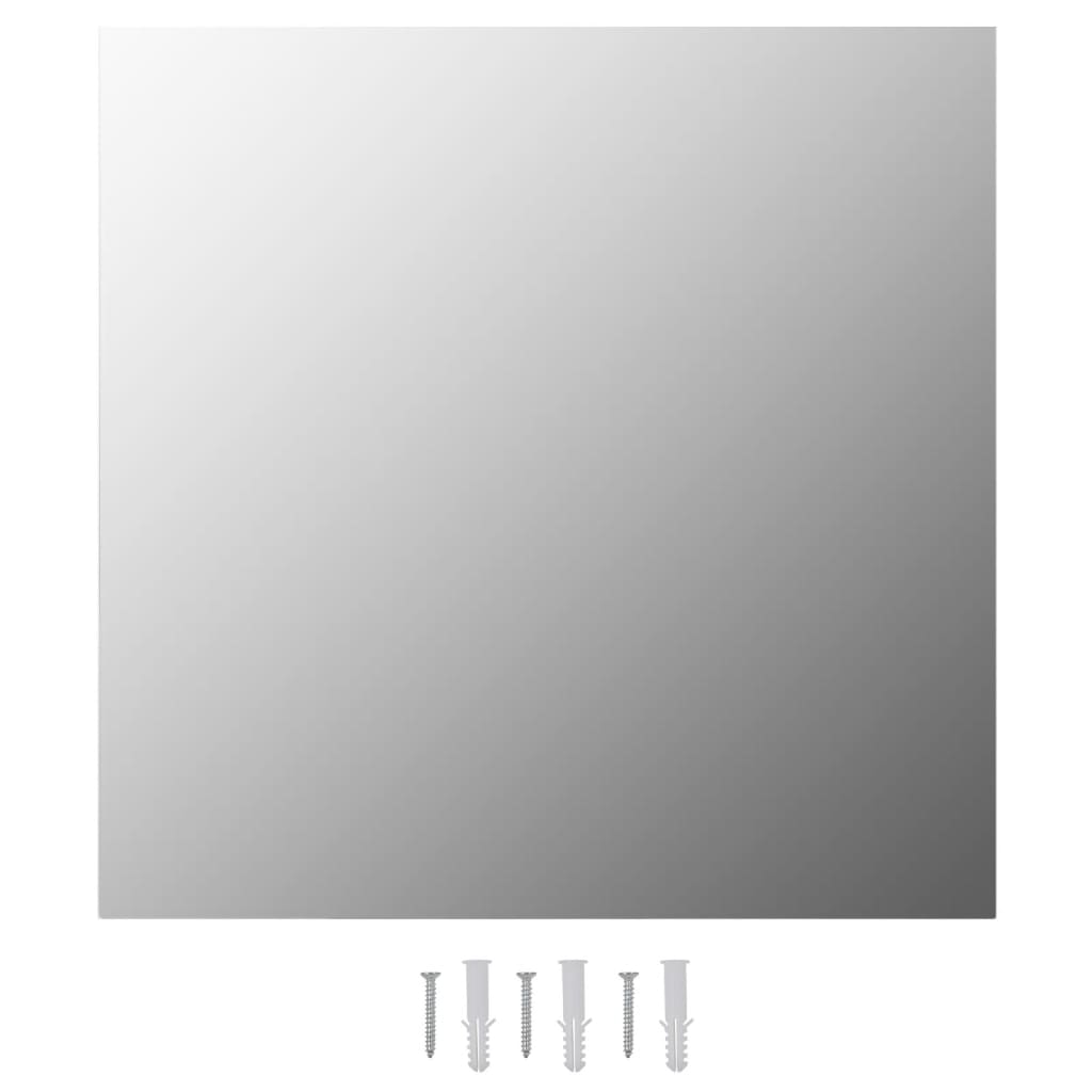 Wall Mirrors 2 pcs 50x50 cm Square Glass