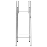 Folding Bar Table Legs Silver 45x53x108 cm Galvanised Steel - Front View