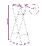 Folding Bar Table Legs Silver 45x53x108 cm Galvanised Steel