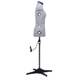 Adjustable Dress Form Female Grey S Size 33-40 - Top-Down View