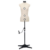 Adjustable Dress Form Female Cream S Size 33-40 - Side View