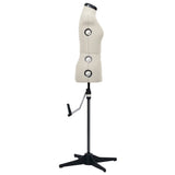 Adjustable Dress Form Female Cream S Size 33-40