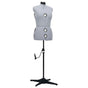 Adjustable Dress Form Female Grey M Size 40-46