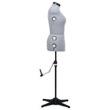 Adjustable Dress Form Female Grey M Size 40-46 - Top-Down View