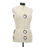 Adjustable Dress Form Female Cream M Size 40-46 - 45-Degree Angle