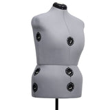 Adjustable Dress Form Female Grey L Size 44-50 - Top-Down View