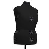 Adjustable Dress Form Female Black L Size 44-50 - Top-Down View