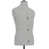 Adjustable Dress Form Male Grey Size 37-45 - Top-Down View