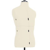 Adjustable Dress Form Male Cream Size 37-45 - Top-Down View