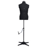Adjustable Dress Form Male Black Size 37-45 - Front View