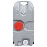 Wheeled Water Tank for Camping 40 L Grey - Front View