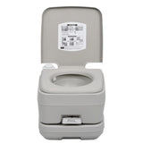 Portable Camping Toilet Grey 10+10 L - Rear View