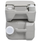 Portable Camping Toilet Grey 20+10 L - Top-Down View