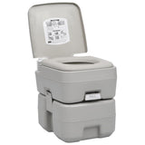 Portable Camping Toilet Grey 20+10 L - 45-Degree Angle