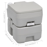 Portable Camping Toilet Grey 20+10 L - Extra Image