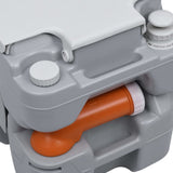 Portable Camping Toilet Grey 20+10 L - 45-Degree Angle