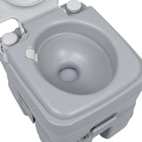 Portable Camping Toilet Grey 20+10 L - Rear View
