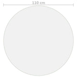 Table Protector Transparent ?110 cm 1.6 mm PVC - 45-Degree Angle