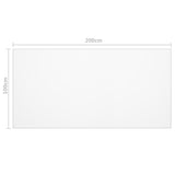 Table Protector Transparent 200x100 cm 1.6 mm PVC - Rear View
