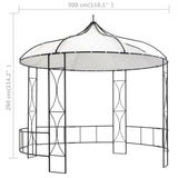 Gazebo 300x290 cm White Round