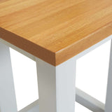 End Table 27x24x37 cm Solid Oak Wood - Top-Down View