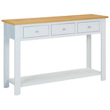 Console Table 118x35x77 cm Solid Oak Wood