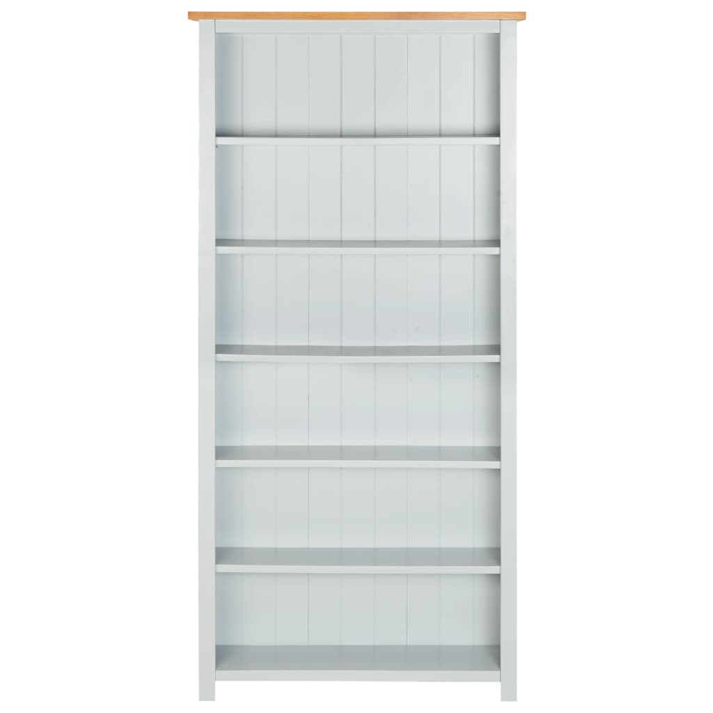 6-Tier Bookcase 80x22.5x170 cm Solid Oak Wood
