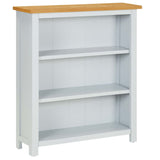 3-Tier Bookcase 72x22.5x82 cm Solid Oak Wood