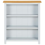 3-Tier Bookcase 72x22.5x82 cm Solid Oak Wood - Front View