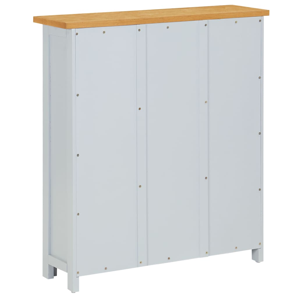 3-Tier Bookcase 72x22.5x82 cm Solid Oak Wood