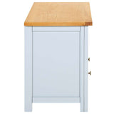 TV Cabinet 90x35x48 cm Solid Oak Wood