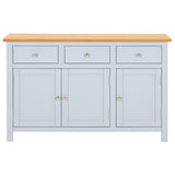 Sideboard 110x33.5x70 cm Solid Oak Wood - Side View