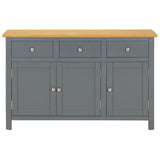Sideboard 110x33.5x70 cm Solid Oak Wood - Front View