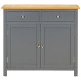 Sideboard 90x33.5x83 cm Solid Oak Wood - Front View