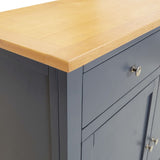 Sideboard 90x33.5x83 cm Solid Oak Wood - 45-Degree Angle