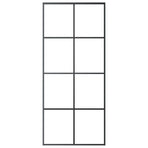 Sliding Door Aluminium and ESG Glass 90x205 cm Black