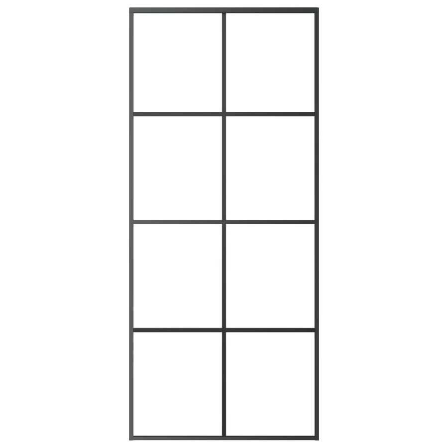 Sliding Door Aluminium and ESG Glass 90x205 cm Black