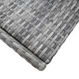 7 Piece Outdoor Bar Set with Cushions Poly Rattan Grey - Extra Image