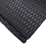 5 Piece Outdoor Bar Set Poly Rattan and Acacia Wood Black