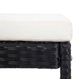 9 Piece Outdoor Bar Set Poly Rattan and Acacia Wood Black - Extra Image