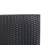 9 Piece Outdoor Bar Set Poly Rattan and Acacia Wood Black