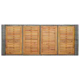 9 Piece Outdoor Bar Set Poly Rattan and Acacia Wood Grey