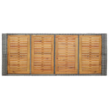 9 Piece Outdoor Bar Set Poly Rattan and Acacia Wood Grey - Low Angle