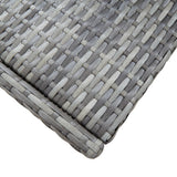9 Piece Outdoor Bar Set Poly Rattan and Acacia Wood Grey