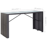9 Piece Outdoor Bar Set Poly Rattan Black - Extra Image