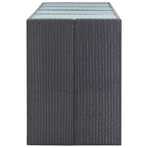 9 Piece Outdoor Bar Set Poly Rattan Black