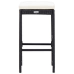9 Piece Outdoor Bar Set Poly Rattan Black