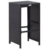 9 Piece Outdoor Bar Set Poly Rattan Black - Extra Image