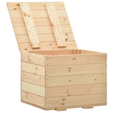 Storage Box 60x54x50.7 cm Solid Pine Wood - Front View